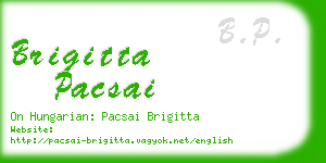 brigitta pacsai business card